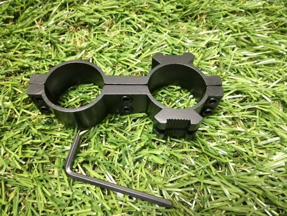 1" Ring Weaver 20mm Rail Barrel Mount Scope Laser Flashlight Torch